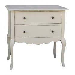 4251287704266 - Barock Kommode mit 2 Schubladen 80 cm - Jugendstil Landhaus Stil MÃ¶bel