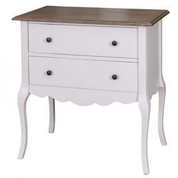 4251287704273 - Barock Kommode mit 2 Schubladen 80 cm - Jugendstil Landhaus Stil MÃ¶bel