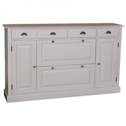 4251287704679 - Shabby Chic Landhaus Stil Sideboard Schuhschrank - Dielen Schrank