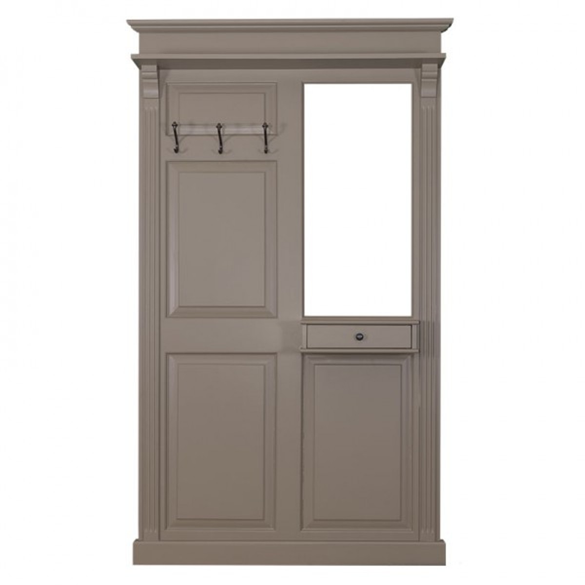 4251287704723 - Garderoben Schrank mit Spiegel - Landhaus Stil Garderobe