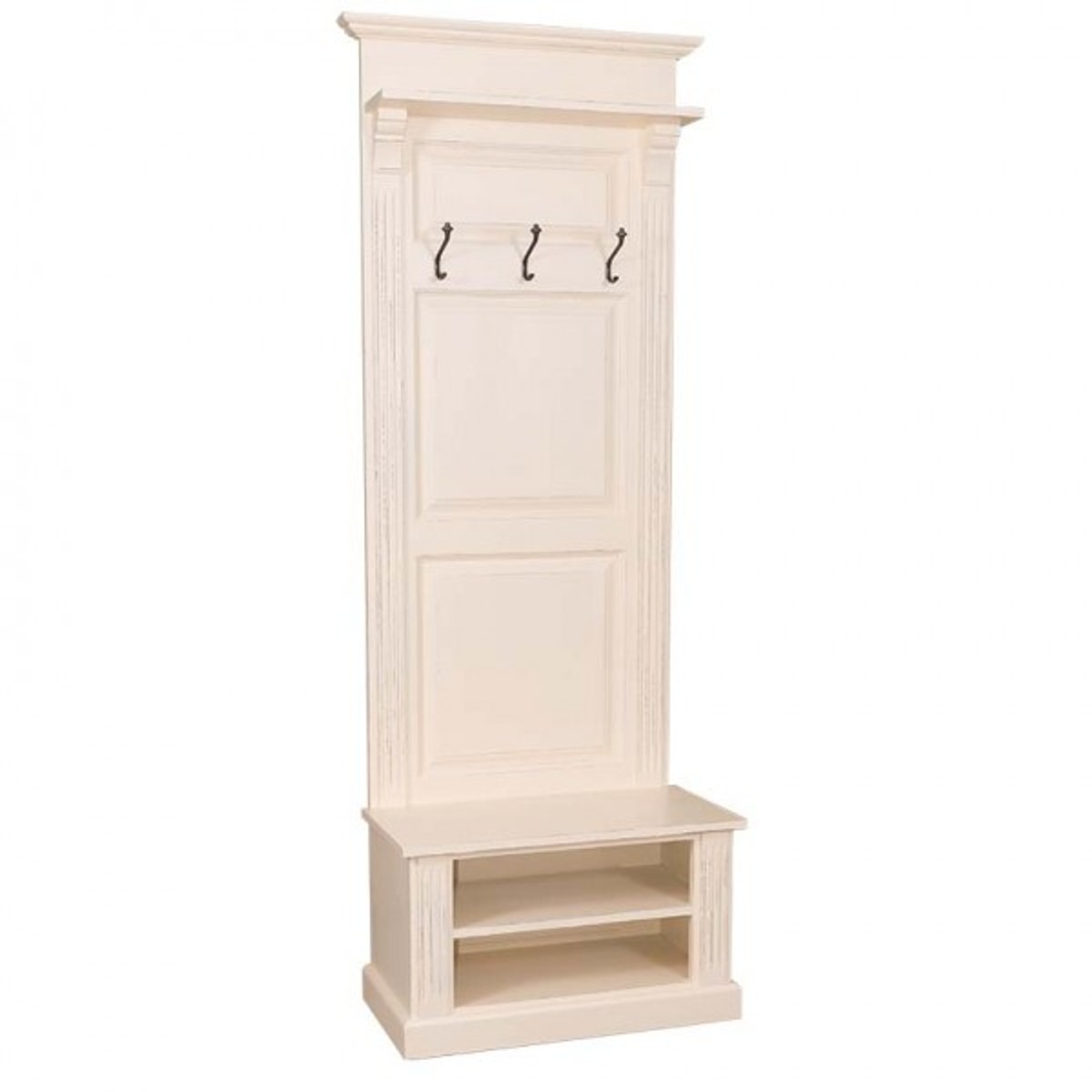 4251287704914 - Jugendstil Wand Garderobe mit AblagefÃ¤cher - Landhaus Stil Garderobenschrank