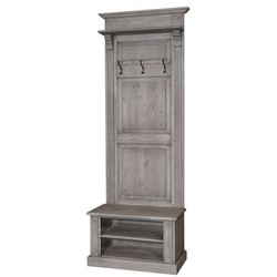 4251287704938 - Jugendstil Wand Garderobe mit AblagefÃ¤cher - Landhaus Stil Garderobenschrank