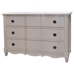 4251287704969 - Barock Kommode mit 3 Schubladen 130 cm - Jugendstil Landhaus Stil MÃ¶bel - Massivholz