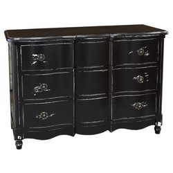 4251287704983 - Barock Kommode mit 3 Schubladen 130 cm - Jugendstil Landhaus Stil MÃ¶bel - Massivholz