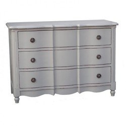 4251287705010 - Barock Kommode mit 3 Schubladen 130 cm - Jugendstil Landhaus Stil Möbel - Massivholz 4251287705010 - Barock Kommode mit 3 Schubladen 130 cm - Jugendstil Landhaus Stil Möbel - Massivholz