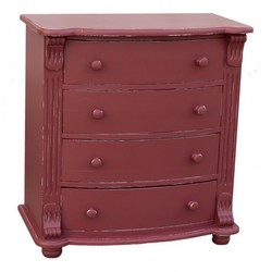 4251287705096 - Jugendstil Kommode mit 4 Schubladen - Barock Landhaus Stil MÃ¶bel - Massivholz