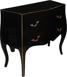 4251287705225 - Barock Luxus Kommode Schwarz Gold B 85 cm H 78 cm T 37 cm - Barock MÃ¶bel