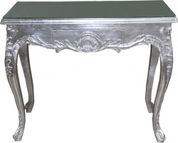 4251287705676 - Barock Konsolentisch Silber mit Schubladen Damen Schminktisch - Antik Stil - Barock MÃ¶bel