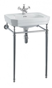4251287706062 - Jugendstil Stand Waschtisch WeiÃ   Chrom Mod3 - Art Deco Waschbecken Barock Antik Stil