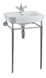 4251287706062 - Jugendstil Stand Waschtisch WeiÃ   Chrom Mod3 - Art Deco Waschbecken Barock Antik Stil