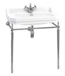 4251287706109 - Jugendstil Stand Waschtisch Weiß Chrom B 80cm Mod5 - Art Deco Waschbecken Barock Antik Stil 4251287706109 - Jugendstil Stand Waschtisch Weiß Chrom B 80cm Mod5 - Art Deco Waschbecken Barock Antik Stil