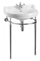 4251287706116 - Jugendstil Stand Waschtisch WeiÃ   Chrom B 62cm - Art Deco Waschbecken Barock Antik Stil