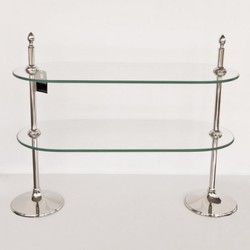 4251287706734 - Luxus Regalschrank vernickelt - Badregal Regal Schrank Glas Glasregal 4251287706734 - Luxus Regalschrank vernickelt - Badregal Regal Schrank Glas Glasregal