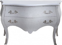 4251287707052 - Barock Kommode Weiß Glitzerlook 130 cm Mod3 - Möbel Schrank Sideboard - Limited Edition 4251287707052 - Barock Kommode Weiß Glitzerlook 130 cm Mod3 - Möbel Schrank Sideboard - Limited Edition