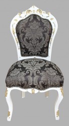 4251287707601 - Barock Esszimmer Stuhl Schwarz Muster Weià Gold - Möbel Antikstil 4251287707601 - Barock Esszimmer Stuhl Schwarz Muster Weià Gold - Möbel Antikstil