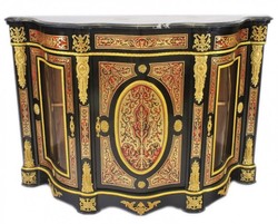 4251287707915 - Barock Boulle Kommode Schwarz Gold Rot mit Marmorplatte 161 cm - Möbel Schrank Sideboard 4251287707915 - Barock Boulle Kommode Schwarz Gold Rot mit Marmorplatte 161 cm - Möbel Schrank Sideboard