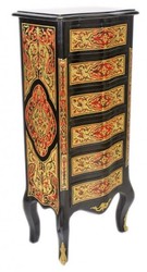 4251287707922 - Barock Boulle Kommode Schwarz Gold Rot mit 6 Schubladen - Möbel Schrank Sideboard 4251287707922 - Barock Boulle Kommode Schwarz Gold Rot mit 6 Schubladen - Möbel Schrank Sideboard