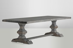 4251287708073 - Landhaus Esstisch Eiche Rustic Grey - Barock Stil Tisch Eiche Massiv Massivholz