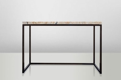 4251287708233 - Art Deco Beistelltisch Onyx   Metall 120 x 40 cm- Jugendstil Tisch - MÃ¶bel Konsole