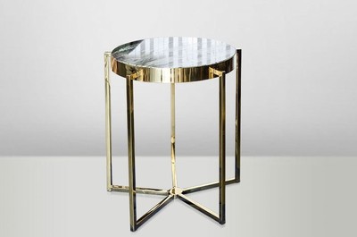 4251287708318 - Art Deco Beistelltisch Gold Metall Marmor 65 x 65 cm- Jugendstil Tisch - Möbel Blumentisch 4251287708318 - Art Deco Beistelltisch Gold Metall Marmor 65 x 65 cm- Jugendstil Tisch - Möbel Blumentisch