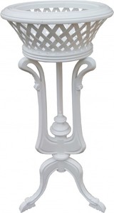 4251287708769 - Barock Pflanzentopfständer aus Holz Weiss - Blumentopfständer Blumenständer 4251287708769 - Barock Pflanzentopfständer aus Holz Weiss - Blumentopfständer Blumenständer