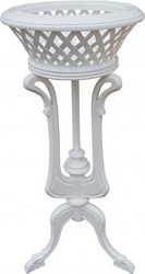 4251287708769 - Barock Pflanzentopfständer aus Holz Weiss - Blumentopfständer Blumenständer 4251287708769 - Barock Pflanzentopfständer aus Holz Weiss - Blumentopfständer Blumenständer