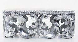 4251287708783 - Barock Luxus Sitzbank Lafayette aus massivem Eichenholz Silber Creme - Barock Möbel - Luxury Collection 4251287708783 - Barock Luxus Sitzbank Lafayette aus massivem Eichenholz Silber Creme - Barock Möbel - Luxury Collection