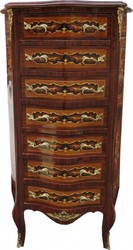 4251287709377 - Barock Kommode Mahagoni Intarsien mit 7 Schubladen 120 x 70 x 35 cm - Antik Stil 4251287709377 - Barock Kommode Mahagoni Intarsien mit 7 Schubladen 120 x 70 x 35 cm - Antik Stil