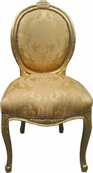 4251287709582 - Barock Esszimmer Stuhl Medallion Gold Blumenmuster Gold - Barock Möbel - Limited Edition 4251287709582 - Barock Esszimmer Stuhl Medallion Gold Blumenmuster Gold - Barock Möbel - Limited Edition