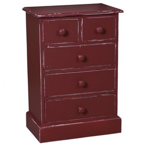 4251287711394 - Landhaus Stil Kommode mit 5 Schubladen - Jugendstil Shabby Chic MÃ¶bel - Massivholz