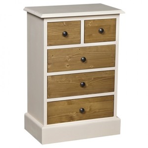 4251287711363 - Landhaus Stil Kommode mit 5 Schubladen - Jugendstil Shabby Chic Möbel - Massivholz 4251287711363 - Landhaus Stil Kommode mit 5 Schubladen - Jugendstil Shabby Chic Möbel - Massivholz