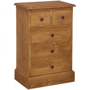 4251287711356 - Landhaus Stil Kommode mit 5 Schubladen - Jugendstil Shabby Chic MÃ¶bel - Massivholz