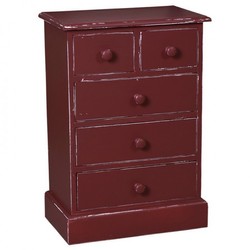 4251287711394 - Landhaus Stil Kommode mit 5 Schubladen - Jugendstil Shabby Chic MÃ¶bel - Massivholz