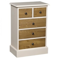 4251287711363 - Landhaus Stil Kommode mit 5 Schubladen - Jugendstil Shabby Chic Möbel - Massivholz 4251287711363 - Landhaus Stil Kommode mit 5 Schubladen - Jugendstil Shabby Chic Möbel - Massivholz