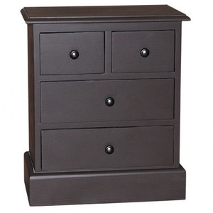 4251287711424 - Landhaus Stil Kommode mit 4 Schubladen - Jugendstil Shabby Chic Möbel - Massivholz Nachtschrank 4251287711424 - Landhaus Stil Kommode mit 4 Schubladen - Jugendstil Shabby Chic Möbel - Massivholz Nachtschrank