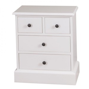 4251287711400 - Landhaus Stil Kommode mit 4 Schubladen - Jugendstil Shabby Chic MÃ¶bel - Massivholz Nachtschrank