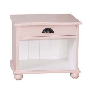 4251287711509 - Landhaus Stil Nacht Schrank Kommode mit 1 Schublade - Jugendstil Shabby Chic MÃ¶bel - Massivholz NachtschrÃ¤nkchen