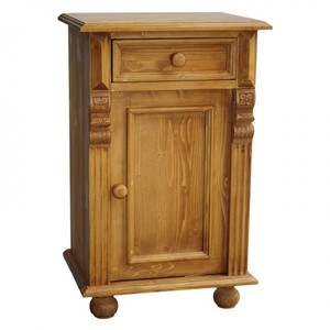 4251287711523 - Jugendstil Nacht Schrank Kommode mit Schublade und Schrankfach - Landhaus Shabby Chic Möbel - Massivholz Nachtschränkchen Barock 4251287711523 - Jugendstil Nacht Schrank Kommode mit Schublade und Schrankfach - Landhaus Shabby Chic Möbel - Massivholz Nachtschränkchen Barock