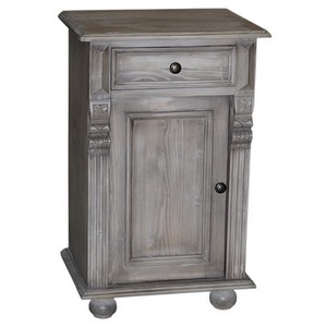 4251287711554 - Jugendstil Nacht Schrank Kommode mit Schublade und Schrankfach - Landhaus Shabby Chic Möbel - Massivholz Nachtschränkchen Barock 4251287711554 - Jugendstil Nacht Schrank Kommode mit Schublade und Schrankfach - Landhaus Shabby Chic Möbel - Massivholz Nachtschränkchen Barock
