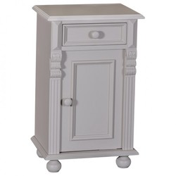 4251287711530 - Jugendstil Nacht Schrank Kommode mit Schublade und Schrankfach - Landhaus Shabby Chic MÃ¶bel - Massivholz NachtschrÃ¤nkchen Barock