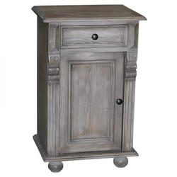 4251287711554 - Jugendstil Nacht Schrank Kommode mit Schublade und Schrankfach - Landhaus Shabby Chic Möbel - Massivholz Nachtschränkchen Barock 4251287711554 - Jugendstil Nacht Schrank Kommode mit Schublade und Schrankfach - Landhaus Shabby Chic Möbel - Massivholz Nachtschränkchen Barock