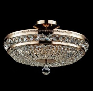 4251287714159 - Barock Kristall Decken Kronleuchter Gold 435 x H 26 cm Antik Stil - MÃ¶bel LÃ¼ster Leuchter Deckenleuchte Deckenlampe