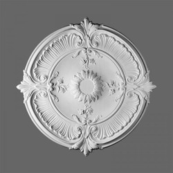 4251287716108 - Stuck Rosette 70 x 70 cm Deckenstuck Deckenrosette Stuckrosette Wandrosette Barock Jugendstil