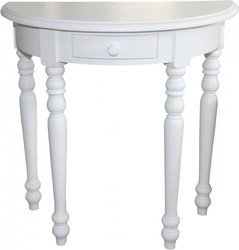 4251287717266 - Konsolentisch mit Schubladen WeiÃ Mod1 - Halbmond Tisch - SekretÃ¤r Konsole - Telefontisch