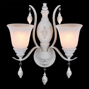 4251287717334 - Barock Wandleuchte WeiÃ 251 x H 486 cm Antik Stil - Wandlampe Wand Beleuchtung