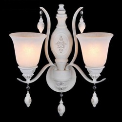 4251287717334 - Barock Wandleuchte WeiÃ 251 x H 486 cm Antik Stil - Wandlampe Wand Beleuchtung