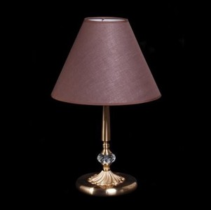 4251287717747 - Luxus Kristall Tischleuchte Bronze   Lampenschirm Braun 31 x 50 cm - Leuchte - Luxury Collection