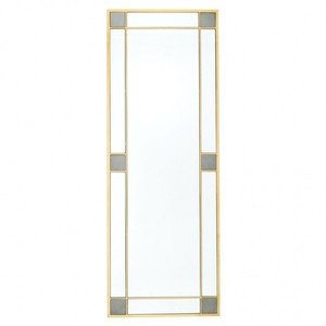 4251287718201 - Luxus Spiegel Art Deco 80 x H 220 cm Messing Goldfarben - Wandspiegel - Luxus Hotel MÃ¶bel Collection