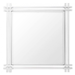 4251287718218 - Luxus Spiegel Art Deco 90 x 90 cm Edelstahl poliert - Wandspiegel - Luxus Hotel Möbel Collection 4251287718218 - Luxus Spiegel Art Deco 90 x 90 cm Edelstahl poliert - Wandspiegel - Luxus Hotel Möbel Collection