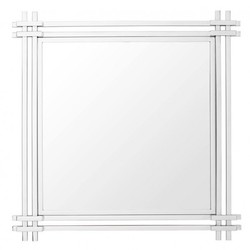 4251287718218 - Luxus Spiegel Art Deco 90 x 90 cm Edelstahl poliert - Wandspiegel - Luxus Hotel Möbel Collection 4251287718218 - Luxus Spiegel Art Deco 90 x 90 cm Edelstahl poliert - Wandspiegel - Luxus Hotel Möbel Collection